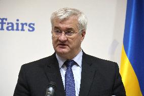 Press conference of Foreign Ministers of Ukraine and Estonia